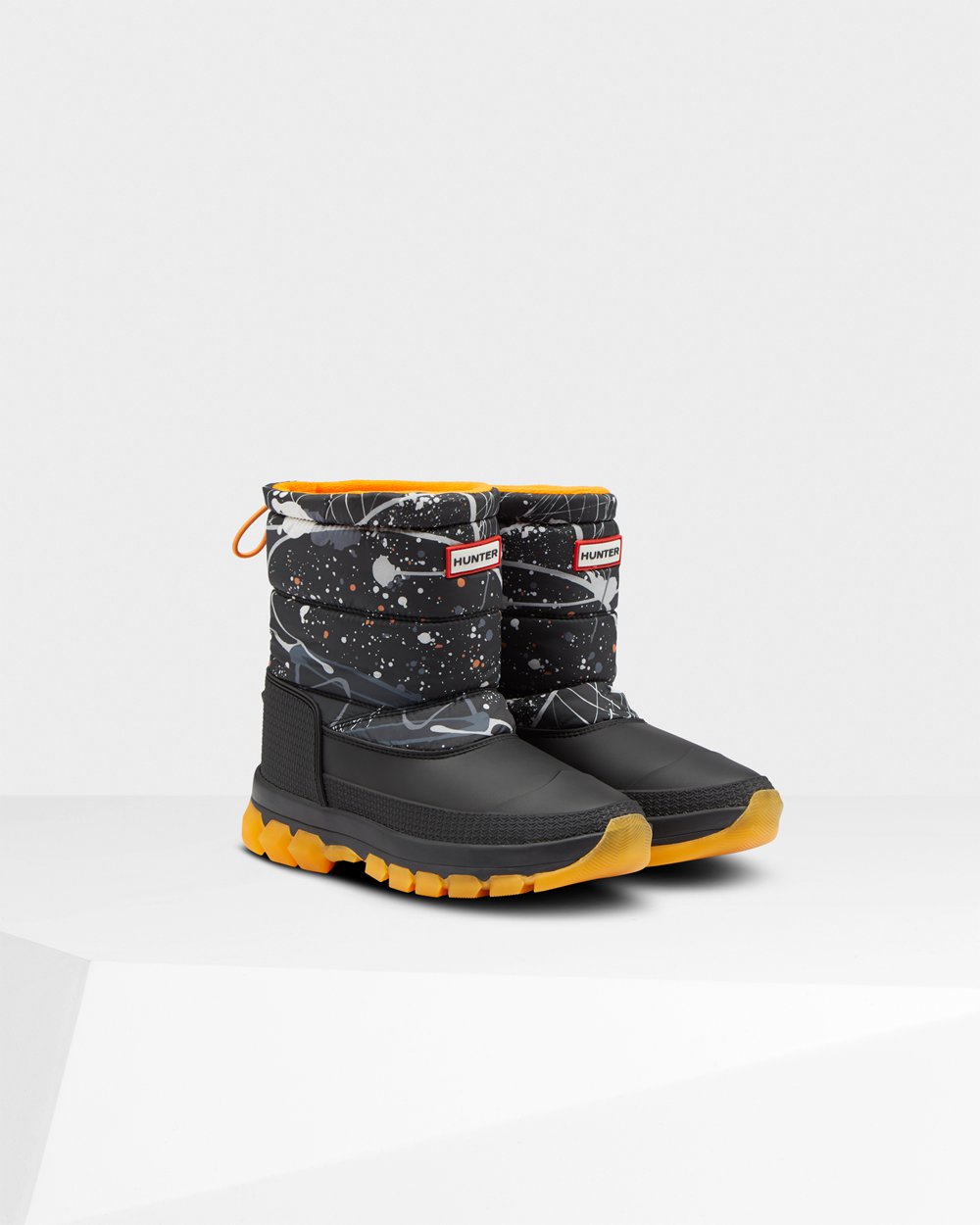 Botas De Neve Hunter Feminina Cinzentas Pretas - Original Printed Insulated Short - 12WYAZPDJ